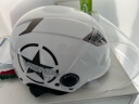 野马（YEMA）3c认证329S电动摩托车头盔男夏季双镜片半盔女夏天防晒安全帽 均码 白色五星配透明长镜 实拍图
