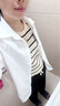 VEOX夏秋季套装女2025新款大码女装气质衬衫阔腿裤显瘦三件套潮 杏色背心+白色衬衫+黑色裤 XL _[建议120-140斤] 实拍图
