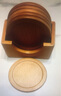 Aseblarm隔热垫实木防烫餐桌垫锅垫碗垫菜垫子花梨木砂锅木垫杯热餐台饭桌 9cm素面圆形杯垫 实拍图