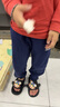 361°童装 儿童裤子春季男女童3-14岁运动针织长裤 深藏青 120 实拍图
