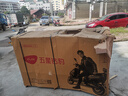 五星钻豹电动车2000W高速电动摩托车72V35AH长续航电瓶车外卖车 X3 新款 钢琴黑/亮光帝金 实拍图