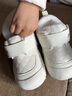 婧麒（JOYNCLEON）婴儿鞋秋冬季加绒1-3岁宝宝雪地靴保暖冬鞋男女幼童学步棉鞋 米白加绒-建议拍大一码 14.5 cm内长 实拍图