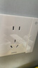鸿雁开关插座面板超薄无边框大板86型内嵌钢架E3白色一开双控五孔插座 实拍图