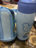 迪士尼（Disney）儿童保温杯宝宝吸管杯婴儿水杯不锈钢保温水壶 双盖蓝色米奇550毫升+杯套 晒单实拍图