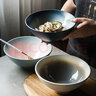 INSCRIPTION 日式陶瓷拉面碗创意窑变家用特色餐厅手绘大汤碗大容量菜碗 亮粉粗点灰 实拍图