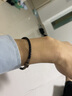 阿梵尼黄金转运珠手链男情侣款 足金刺青幸运个性时尚款 【幸运】黑皮绳男士约19cm 实拍图