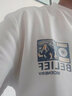 GLM华夫格短袖男款夏季宽松大码重磅白色五分袖简约百搭圆领男士t恤 实拍图