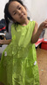 ASK JUNIOR女童裙子夏季儿童纯色花朵连衣裙无袖小清新公主裙 绿色 160 实拍图