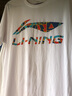 李宁（LI-NING）短袖t恤男夏季薄款凉感冰丝体恤宽松休闲透气棉质圆领运动上衣 白色-鲨鱼 L /175 (120-145斤) 实拍图