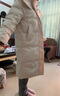 鸭鸭（YAYA）【佟丽娅同款】冬季新国标羽绒服女韩版加厚宽松中长款保暖外套 米色 S 155 实拍图
