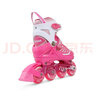 美洲狮（COUGAR）轮滑鞋儿童闪光溜冰鞋男女滑冰旱冰鞋女轮滑鞋男童 粉色全闪单鞋 L (可调37-41码) 实拍图