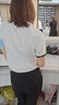 白色衬衫女短袖2025夏季新款雪纺酒店前台职业技师工作服餐饮套装 白色短袖 M （100-110斤） 实拍图