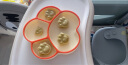 COOKSS 宝宝餐盘硅胶婴儿学吃饭分格儿童餐具辅食碗餐盘带吸盘 双拼橙 实拍图