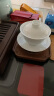 景德镇（jdz）官方陶瓷茶具套装家用盖碗茶杯组合功夫茶具茶杯送礼礼盒装白玉兰 晒单实拍图
