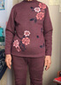 奉孝 奶奶冬装保暖女套装中老年人妈妈秋衣老太太加绒秋裤加厚秋冬 玫红色 L（建议90斤以内） 实拍图