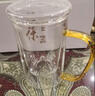 天喜（TIANXI）观山茶水分离杯玻璃高颜值办公室泡茶杯子耐高温过滤喝水茶道杯 【透明色】玻璃把手-500ml 实拍图