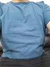 匹戏300g重磅新疆纯棉长绒棉短袖T恤男团体定制工作服班服订做三本针 宝蓝 XL 实拍图
