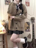 相伊恋人针织外套女25年春秋季新款毛衣外搭中长款宽松开衫慵懒风韩版上衣 米白色 均码 【建议80-140斤】 实拍图