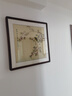 颜堂餐厅装饰画国画客厅水墨挂画中式玄关花鸟壁画卧室床头装饰画柿子 鸟语花香-实木画框+有机玻璃 红木色圆角-65*65厘米 实拍图