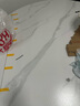 奥利克丝 亮光岩板餐桌椅组合 现代简约实木餐桌可伸缩折叠圆桌吃饭桌子 白+白框架205#木椅款-哑光雪山白 1.35米 一桌四椅【12MM加厚岩板】 实拍图