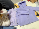 巴拉巴拉童装儿童羽绒服冬男童女童宝宝外套摇粒绒两件套时尚撞色 粉紫70029 白鸭绒 90cm 实拍图