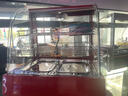 扬子食品保温柜商用加热柜蛋挞小型台式新款食品板栗汉堡保温箱恒温柜炸鸡展示柜 【实用款】小弧型3层2盘 红/黑 可选 实拍图