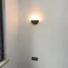 炬胜 简约壁灯北欧现代床头卧室客厅灯LED创意温馨背景墙过道灯 黑色大号-7W暖光 实拍图