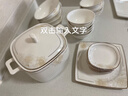 以辰 碗盘餐具整套家用高档中式景德镇骨瓷轻奢餐具陶瓷碗盘筷整套 方形豪华配天元煲 60头 实拍图