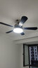 V-POWER 不锈钢吊扇灯风扇灯客厅餐厅带灯吊扇卧室现代简约LED电风扇三色变光 VP蓝款52寸【网红款】木叶两面用/遥控变光+三档 实拍图