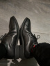 波图蕾斯皮鞋男士系带商务休闲鞋韩版潮流软面结婚正装鞋男 6633 黑色 39 实拍图