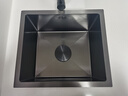PULT纳米压纹不锈钢304小水槽单槽洗菜盆洗碗槽吧台岛台阳台迷你水池 配圆形冷热龙头全套 450x400mm 实拍图