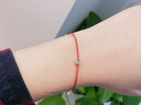 周生生PROMESSA钻石手链腕玩红绳同心啡钻18K彩金88380B定价 19厘米 实拍图