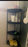 梵俪琳卫生间置物架家用落地多层墙角收纳神器三角架沐浴冲凉房浴室架子 雅典黑【升级加高款】 4层 37cm 实拍图