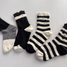 chikoku针织破洞堆堆袜高级感街头个性破坏潮流透气创意洞洞袜条纹棉袜子 黑白洞洞袜 均码（35-42） 晒单实拍图