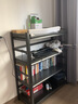 亿冠莱 简易书架可移动家用铁艺置物架落地储物收纳架图书馆书柜 加厚稳固耐用 四层100长40宽118高 实拍图