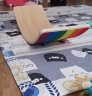鱼跃星空 平衡板儿童室内聪明板木质弯曲跷跷板幼儿园感统训练平衡木 新款彩虹色【加厚毛毡】 实拍图