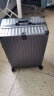 左汀行李箱铝框拉杆箱加厚结实抗压旅行箱登机箱大容量学生密码箱皮箱 铁灰色 28英寸，适合7-15天长途旅行 实拍图