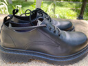 波图蕾斯皮鞋男士系带大头商务休闲正装鞋厚底德比鞋男耐磨 6128 黑色 40 实拍图