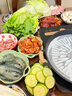 Rikyu利休电磁炉燃气通用烤盘麦饭石色不粘烤肉户外家用平底煎锅 大圆形不粘烤盘 套装 YP 32cm 实拍图