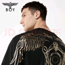 BOY LONDON【暗黑罗盘】夏情侣款短袖权杖印花炸街潮牌T恤N01906 N0103902 L 实拍图