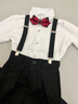 衣诺坊儿童背带裤套装礼服演出服男女童六一主持人西装花童西服衬衫套装 实拍图