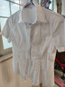 奕卬2022白衬衫女职业夏短袖正装工装半袖工作服衬衣女加绒修身面试 白色短 XL 实拍图