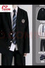 安初夏日系学院风dk制服西服套装宽松痞帅春秋季jk学生班服徽章西服外套 W45黑西服+白长袖衬衫+领带+西裤 M +徽章【推荐80-100斤】 实拍图
