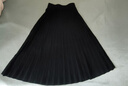 百图betu女装冬季新款半身裙遮垮显瘦针织百褶裙裙子女2410T77 黑色 XS 实拍图