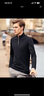 布先生春秋长袖t恤男秋装时尚潮流纯色立领男装上衣 BT3773易穿搭 黑色 3XL (190) 实拍图