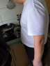 南极人短袖t恤男纯棉夏季薄款男士圆领青少年潮T大码百搭体恤上衣汗衫 白色（HIGH） 2XL(推荐140-160斤) 实拍图