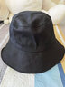 SOMUBAY黑色渔夫帽女春夏四季秋冬小清新百搭防晒遮阳帽子出游太阳帽子潮 黑色 （主卖） 均码 实拍图
