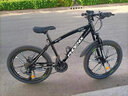 凤凰（Phoenix）山地自行车24/27速山地车26寸三套密封轴承碟刹新款公路越野男女 24寸-黑骑士 十刀一体轮 30速顺泰【三套密封轴承】 实拍图