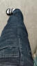 罗蒙（ROMON）男士牛仔裤男夏季商务休闲裤男弹力直筒男裤薄款深档直筒长裤高腰 深蓝+浅蓝【冰丝】 薄款 38 实拍图