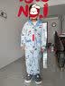 浪莎【法兰绒】儿童睡衣男童冬季加厚中大童加绒宝宝家居服保暖套装 实拍图